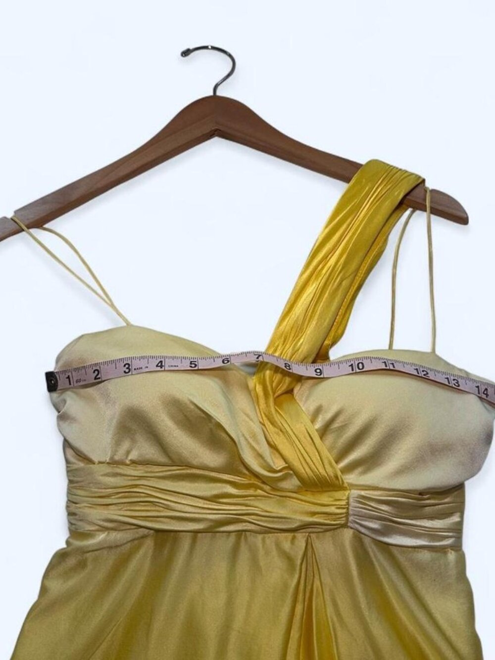 Y2k Vintage Marc Bouwer GlamIt! 100% Silk Yellow Ombre Dress Sz 0 - Picture 3 of 7